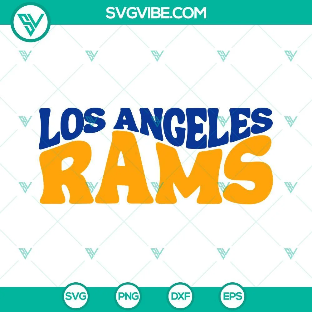 Football, Sports, SVG Files, Los Angeles Rams Football SVG Files PNG DXF EPS 1