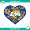 Los Angeles Rams themed heart Valentine PNG file perfect for NFL fans.