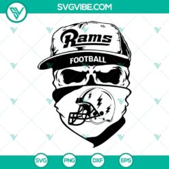Los Angeles Rams Skull SVG File, Rams Football SVG Download PNG DXF EPS Cut 2
