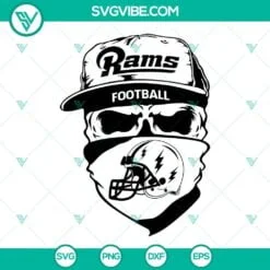 los angeles rams skull svg rams football svg png dxf eps cut files 9 mockup