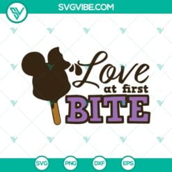 Disney, SVG Files, Love At First Bite Disney Snack SVG Image, Mickey Cream SVG 14