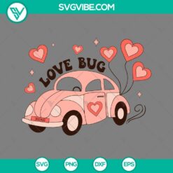 SVG Files, Valentine's Day, Love Bug Xoxo SVG File, Volkswagen Beetle Valentine 17