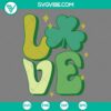 St Patrick’s Day SVG with heart-shaped clover leaf design, perfect for crafting.