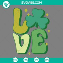 St Patrick's Day, SVG Files, Love Clover Leaf St Patrick’s Day SVG File Lucky 20