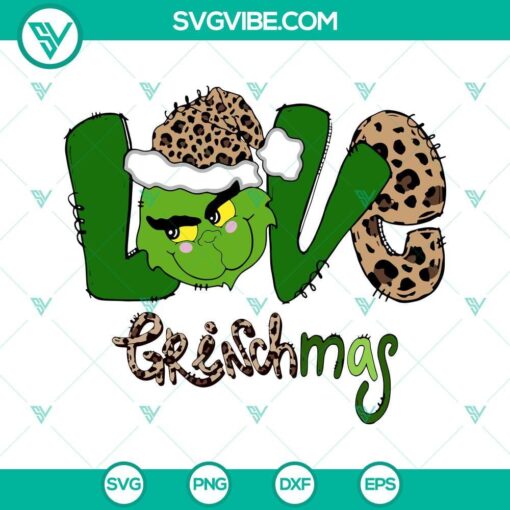 love grinchmas svg love grinch leopard svg grinch svg png dxf eps 1 mockup