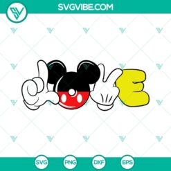 Disney, SVG Files, Valentine's Day, LOVE MICKEY SVG Images, Disney Love 2