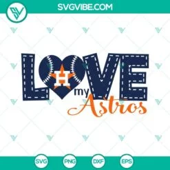 Baseball, Sports, SVG Files, Love My Houston Astros Baseball SVG Download PNG 2