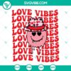 Smiley face Valentine SVG file with love vibes, perfect for Valentine's Day.