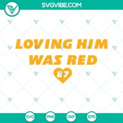 Football, Musics, Sports, SVG Files, Loving Him Was Red SVG Image Bundle, 11