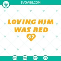 Football, Musics, Sports, SVG Files, Loving Him Was Red SVG Image Bundle, 2