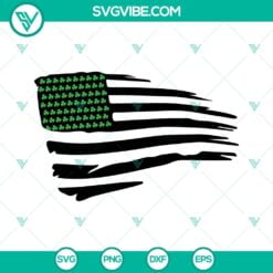 American, St Patrick's Day, SVG Files, Lucky Clover American Flag SVG File, 17