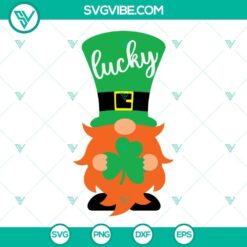 St Patrick's Day, SVG Files, Shamrock Gnome SVG Images, Irish SVG Images, Cute 4