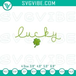 Embroidery Designs, St Patrick's Day Embroidery Designs, Lucky Green 4 Leaf 16