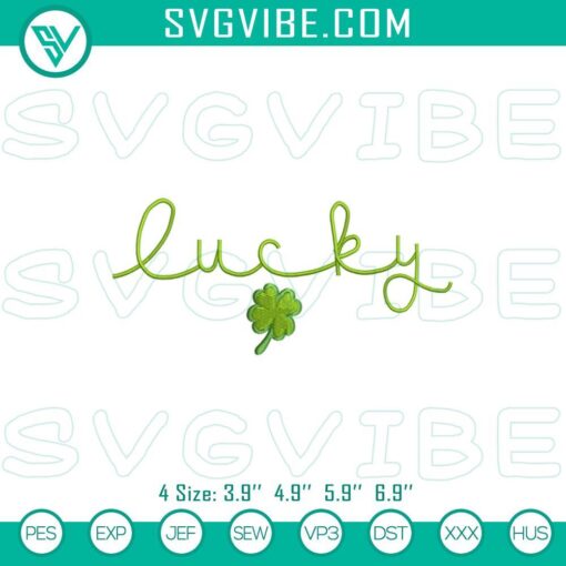 lucky green 4 leaf clover embroidery pattern st patrick s day lucky embroidery designs mockup