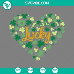 Disney, St Patrick's Day, SVG Files, Happy Go Lucky SVG Download, Mickey 3