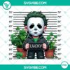 Lucky Michael Myers and Happy St. Patrick's Day design in PNG format, suitable for horror fans and downloads.