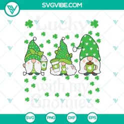 St Patrick's Day, SVG Files, Lucky Gnome SVG Image, Irish SVG Files, Clover SVG 3