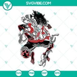 Anime, SVG Files, Luffy Gear Fourth SVG Images, One Piece SVG File PNG DXF EPS 2