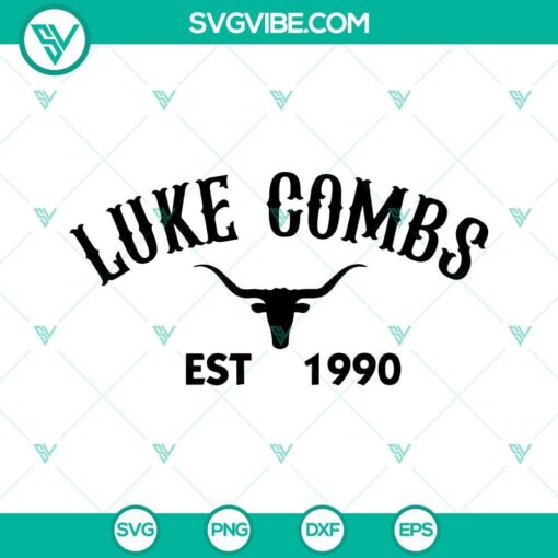 luke combs est 1990 svg retro country western svg png dxf eps cricut vector 7 mockup