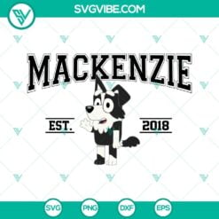 Disney, SVG Files, Mackenzie Bluey SVG File, Bluey Cartoon EST 2018 SVG Image 2