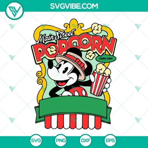 main street popcorn company svg mickey disney world popcorn svg disney foods svg png dxf eps 8 mockup