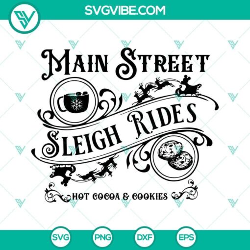 main street sleigh rides svg hot cocoa and cookies svg mickey mouse christmas svg christmas sign svg digital download 7 mockup