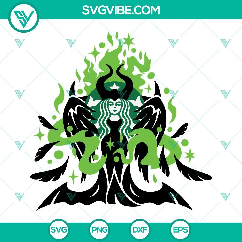 Disney, Starbucks Cup Wrap, SVG Files, Maleficent Devil Queen Starbucks SVG 1