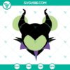 Maleficent Mouse Ears SVG file for Cricut, featuring a villainous design in PNG, DXF, and EPS formats.