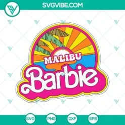 Movies, SVG Files, Malibu Barbie SVG File, Barbie SVG Files, Malibu Beach SVG 2