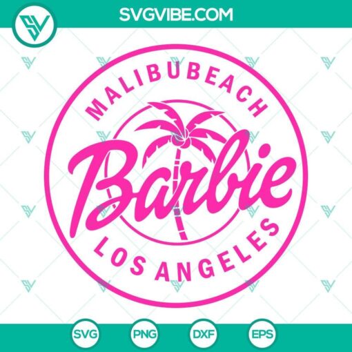 malibu beach barbie svg bundle pink doll svg barbie los angeles svg doll girly beach svg 2 mockup