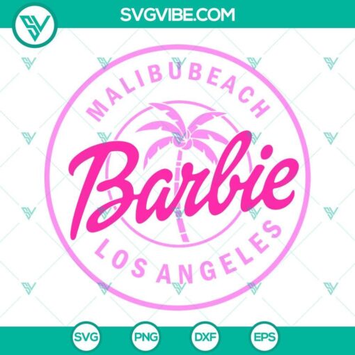 malibu beach barbie svg bundle pink doll svg barbie los angeles svg doll girly beach svg 4 mockup