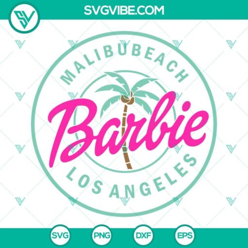 malibu beach barbie svg bundle pink doll svg barbie los angeles svg doll girly beach svg 8 mockup