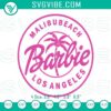 Malibu Beach Barbie embroidery designs featuring Los Angeles beach scene and pattern. Perfect for crafting projects.