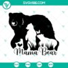 Mama Bear and Baby SVG download, perfect for Mother's Day. Cute and adorable bear mom design in PNG format.
