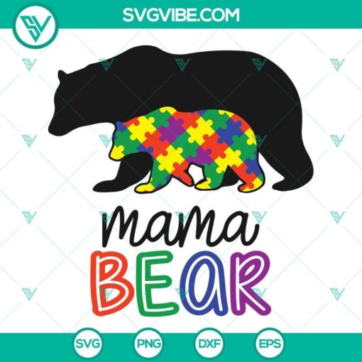 mama bear autism svg autism mama bear svg autism awareness svg autism svg puzzle piece bear svg autism mom svg puzzle svg 7 mockup