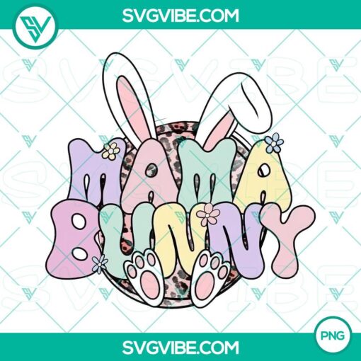 mama bunny png leopard mama easter png mockup 1