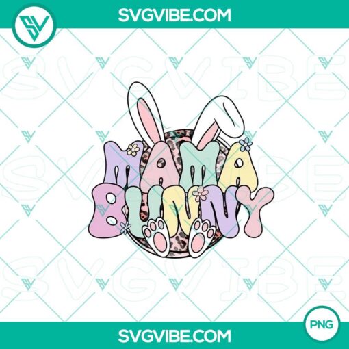 mama bunny png leopard mama easter png mockup