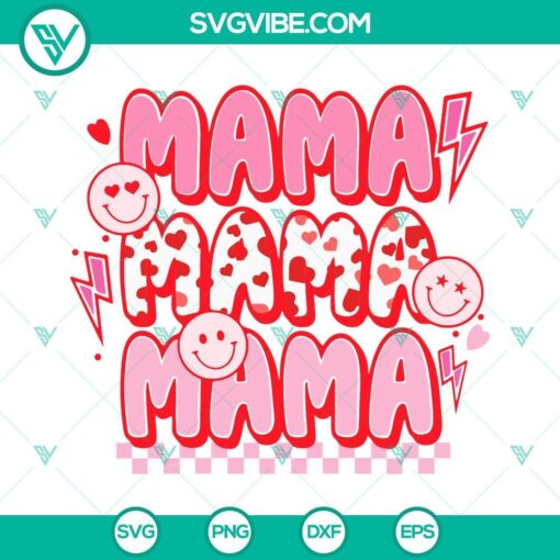 mama mama mama retro smiley face svg love mom svg mother s day svg png dxf eps cricut 1 mockup