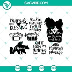 Mothers Day, SVG Files, Retro Mom SVG Images Bundle, Mama SVG Image, Cool Mom 12