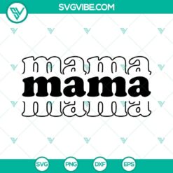 Mama SVG Image Bundle, Rocker Mama SVG Images, Wavy Stacked Mama SVG Image, Leopard 6
