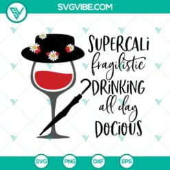 Disney, Food And Drink, SVG Files, Mary Poppins Wine Glass SVG Images, 19