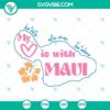Maui Strong SVG design with Hawaii elements, transparent PNG included for crafting.