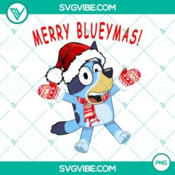 Christmas, PNG Files, Merry Blueymas PNG Images, Bluey Merry Christmas PNG File 12