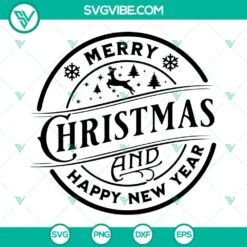 Christmas, SVG Files, Merry Christmas And Happy New Year SVG Files, Christmas 2