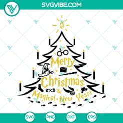 Christmas, Movies, SVG Files, Merry Christmas And Magical New Years SVG File, 2