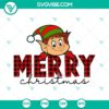Charming chibi elf with Christmas hat SVG, ideal for holiday crafts and decorations. Cute elf Santa hat design.