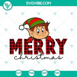 Merry Christmas Chibi Elf SVG Image, Elf Christmas SVG Images, Elf Santa Hat
