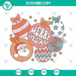 Merry Christmas Ho Ho Ho SVG Images, Christmas Ball SVG Images PNG DXF EPS Cut