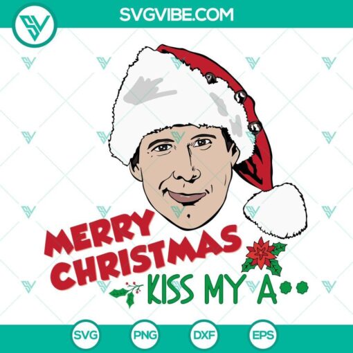 merry christmas kiss my ass svg christmas vacation movie svg clark griswold svg funny christmas movie svg 8 mockup