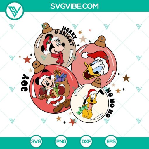 merry christmas mickey mouse and friends ornaments svg christmas svg ornament svg mouse ornament svg png dxf eps files for cricut 9 mockup